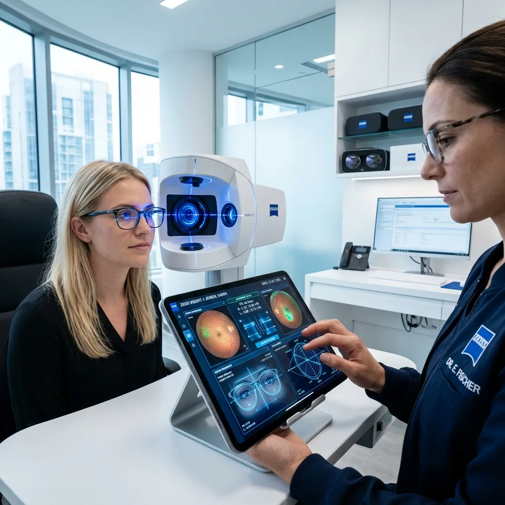 ZEISS VisuConsult 100 — sistem digital de măsurare pe tabletă iPad